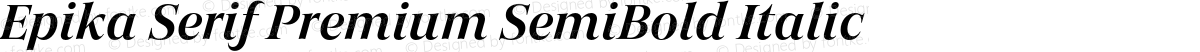 Epika Serif Premium SemiBold Italic