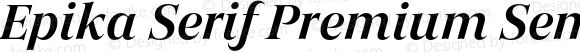 Epika Serif Premium SemiBold Italic