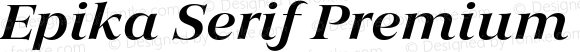 Epika Serif Premium Extended SemiBold Italic