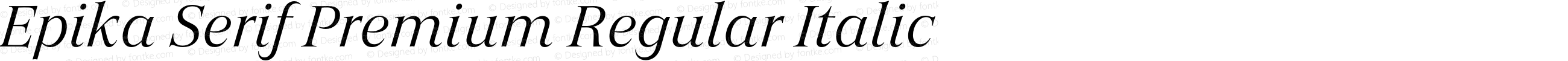 Epika Serif Premium Regular Italic