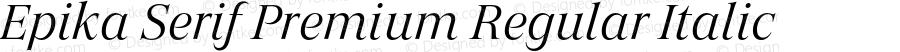 Epika Serif Premium Regular Italic