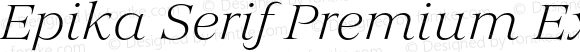 Epika Serif Premium Extended Light Italic