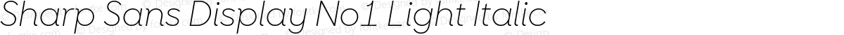 Sharp Sans Display No1 Light Italic