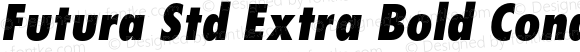 Futura Std Extra Bold Condensed Oblique