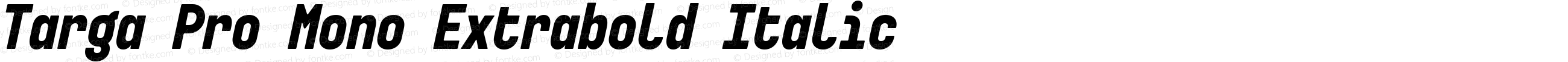 Targa Pro Mono Extrabold Italic