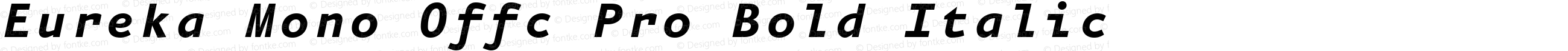 Eureka Mono Offc Pro Bold Italic