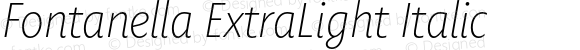 Fontanella ExtraLight Italic