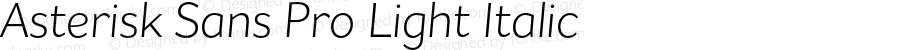 AsteriskSansPro-LightItalic