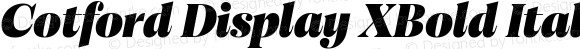 Cotford Display XBold Italic