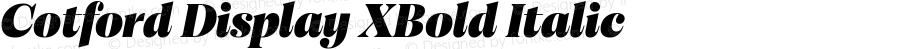 Cotford Display XBold Italic