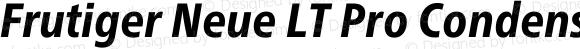 Frutiger Neue LT Pro Condensed Heavy Italic