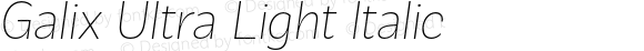 Galix Ultra Light Italic