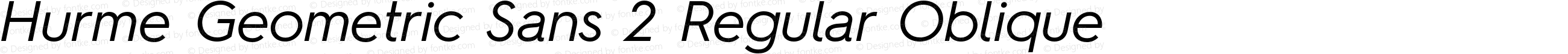 Hurme Geometric Sans 2 Regular Oblique