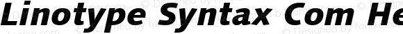 Linotype Syntax Com Heavy Italic