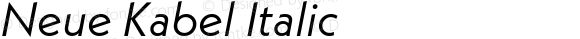 Neue Kabel Italic