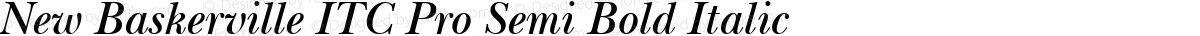 New Baskerville ITC Pro Semi Bold Italic