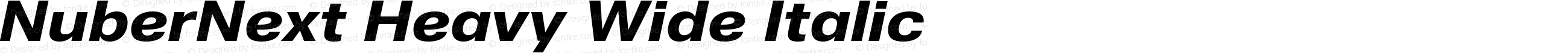 NuberNext Heavy Wide Italic