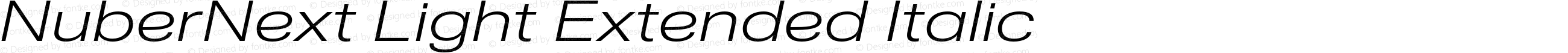 NuberNext Light Extended Italic