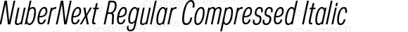 NuberNext Regular Compressed Italic