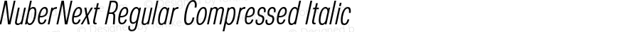 NuberNext Regular Compressed Italic