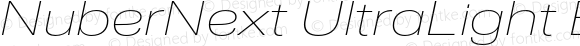 NuberNext UltraLight Extended Italic