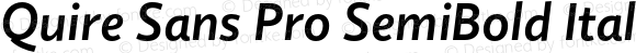 Quire Sans Pro SemiBold Italic