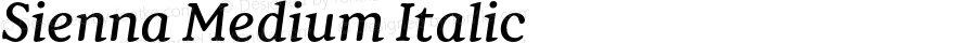 Sienna Medium Italic