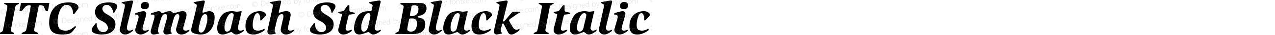 ITC Slimbach Std Black Italic