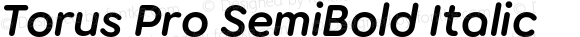 Torus Pro SemiBold Italic