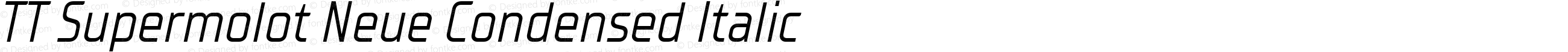 TT Supermolot Neue Condensed Italic