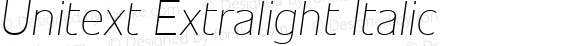 Unitext Extralight Italic