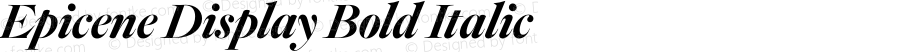 Epicene Display Bold Italic