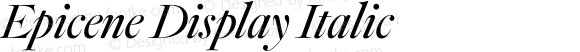 Epicene Display Italic