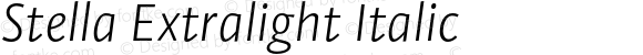 Stella Extralight Italic