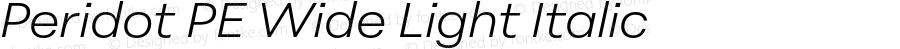 Peridot PE Wide Light Italic