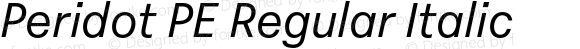 Peridot PE Regular Italic