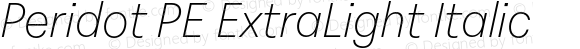 Peridot PE ExtraLight Italic