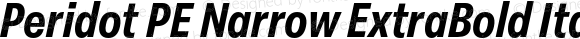 Peridot PE Narrow ExtraBold Italic