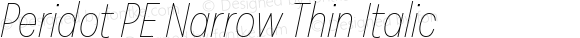 Peridot PE Narrow Thin Italic