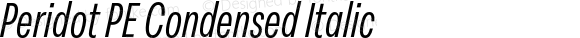 Peridot PE Condensed Italic