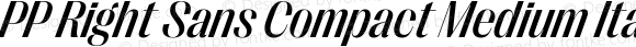 PP Right Sans Compact Medium Italic