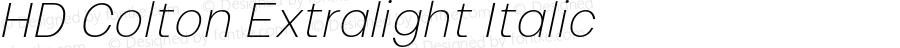 HD Colton Extralight Italic