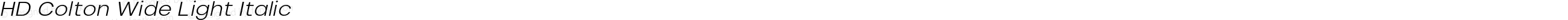 HD Colton Wide Light Italic