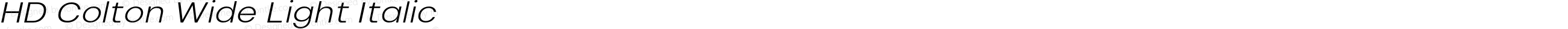HD Colton Wide Light Italic