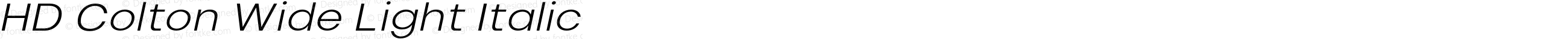 HD Colton Wide Light Italic
