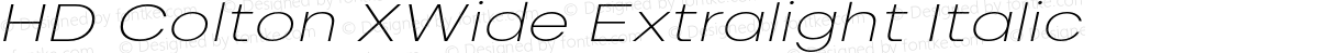 HD Colton XWide Extralight Italic