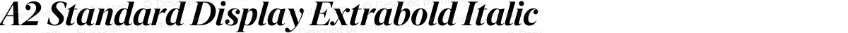 A2 Standard Display Extrabold Italic