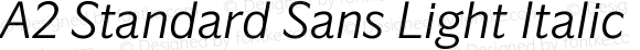A2 Standard Sans Light Italic