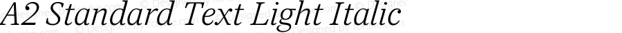 A2 Standard Text Light Italic
