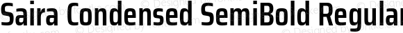 Saira Condensed SemiBold Regular